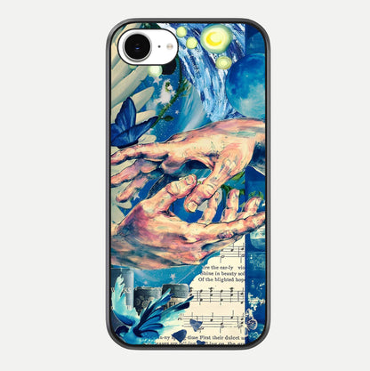 Aesthetic Divider Glass Case For iPhone 16e by Custom World