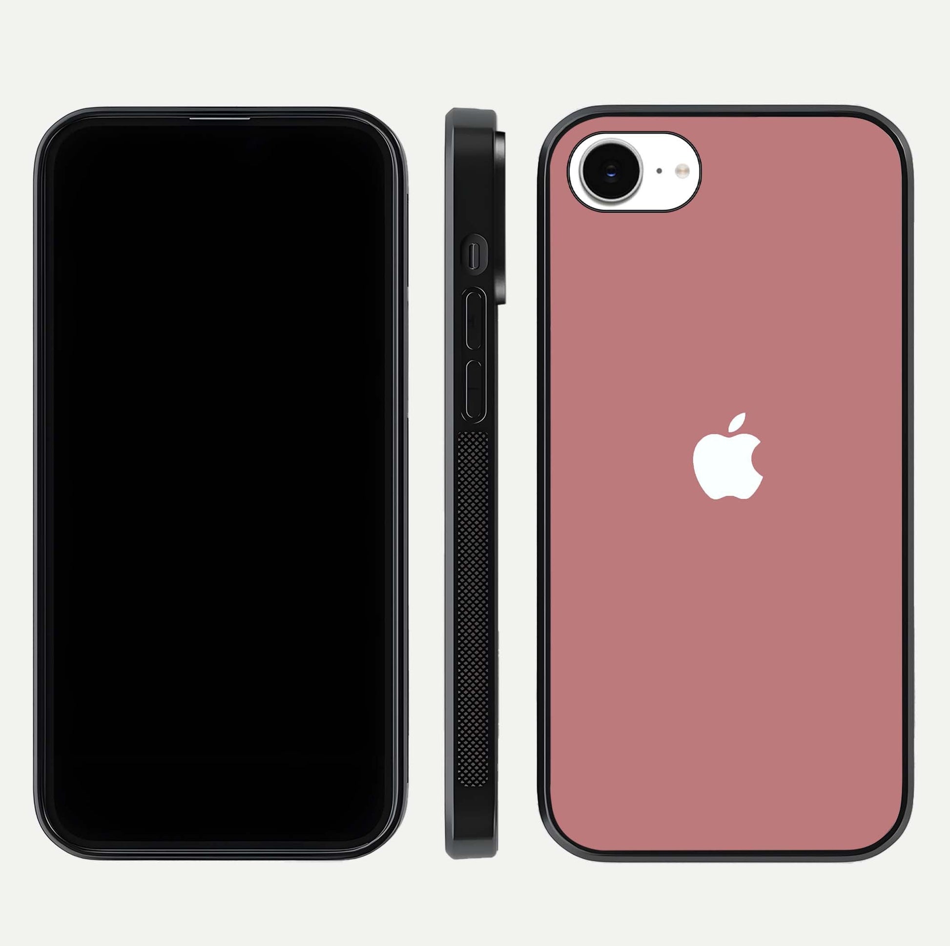 Apple Harmony Glass Case for iPhone 16e front and back mockup showing harmony pattern and clean edge design