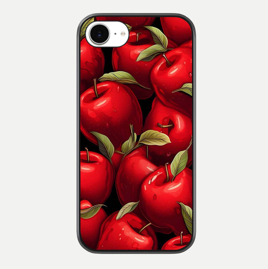 Apple Pattern Glass Case For iPhone 16e by Custom World