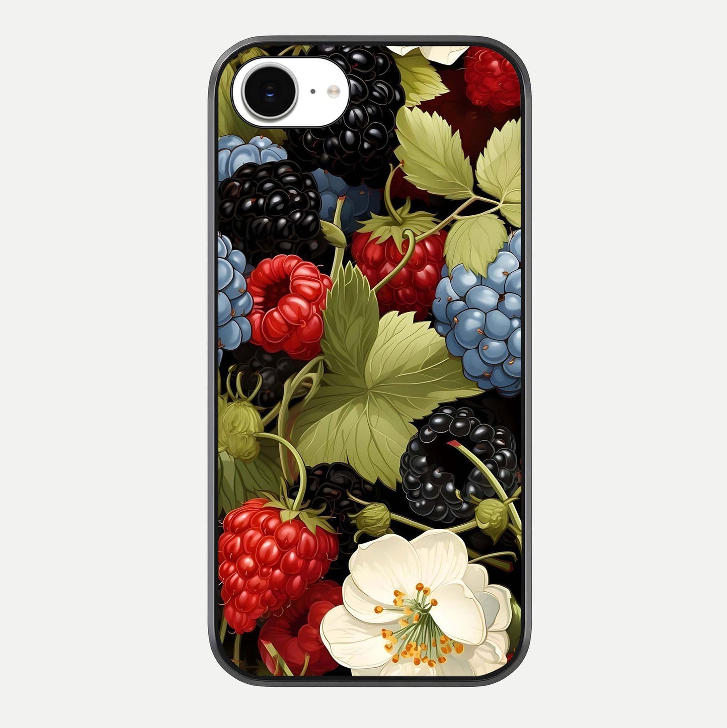 Berry Bloom Charm Glass Case For iPhone 16e by Custom World