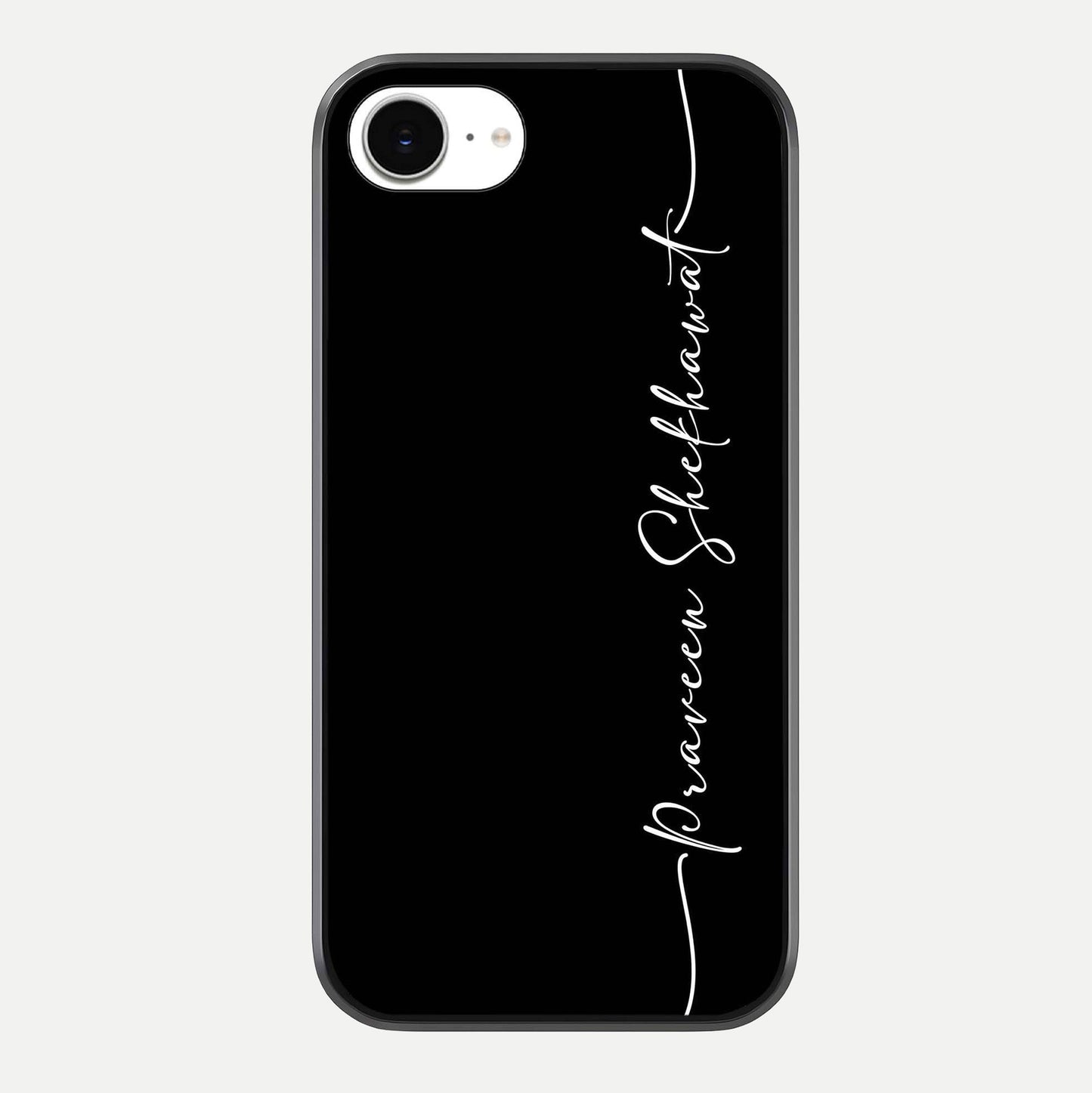 Black Tune Custom Name Glass Case For iPhone 16e by Custom World