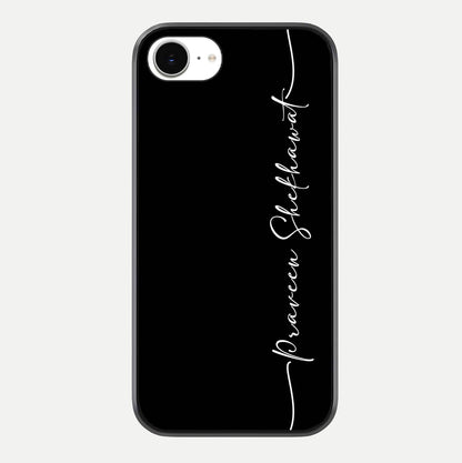 Black Tune Custom Name Glass Case For iPhone 16e by Custom World