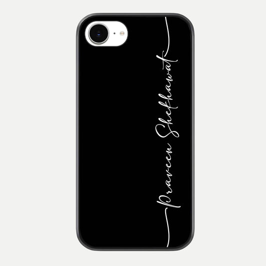 Black Tune Custom Name Glass Case For iPhone 16e by Custom World