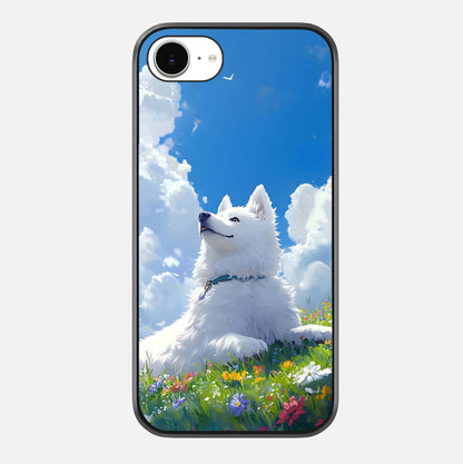 Blissful Cloud Pup Glass Case For iPhone 16e by Custom World