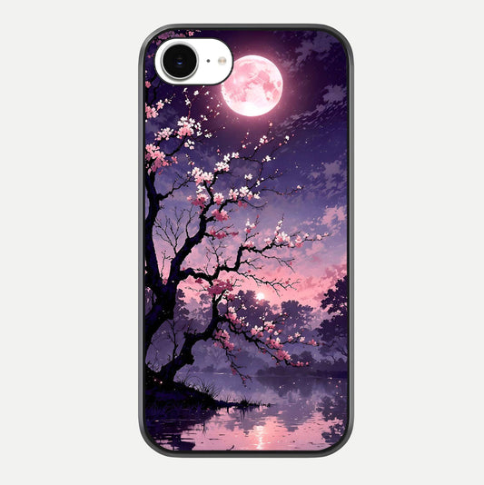 Blossom Pink Moon Glass Case For iPhone 16e by Custom World