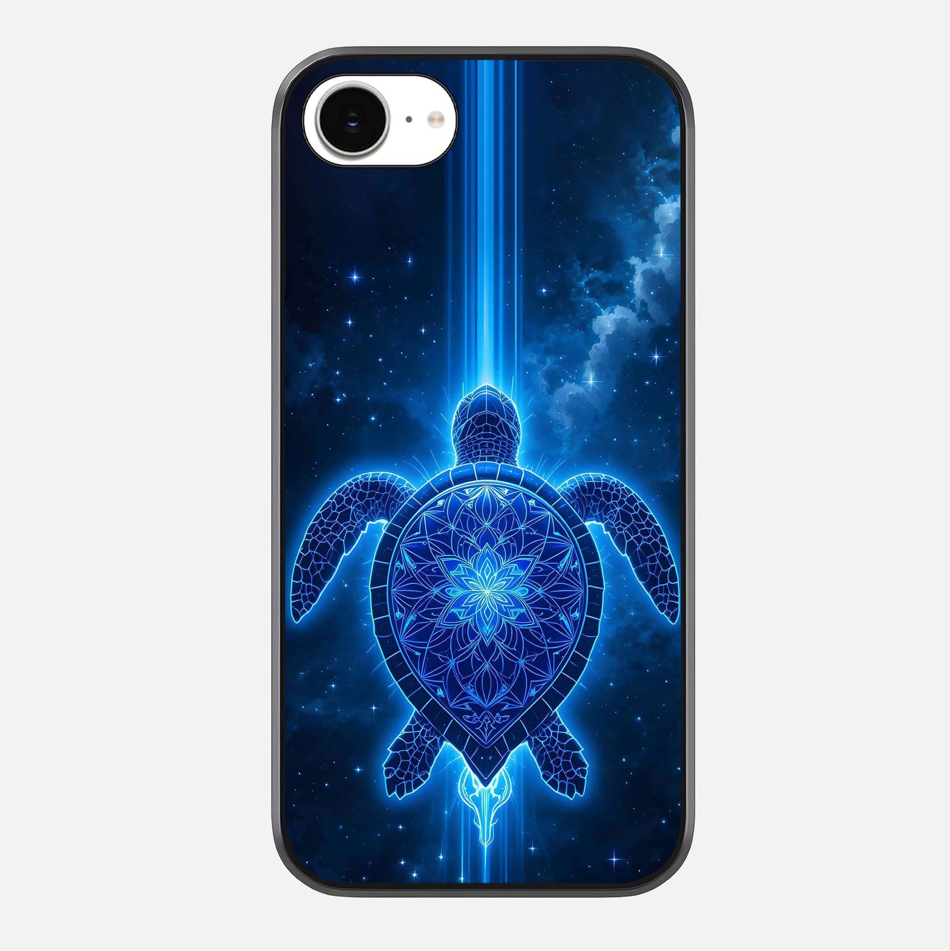 Blue Galaxy Turtle Glass Case For iPhone 16e by Custom World