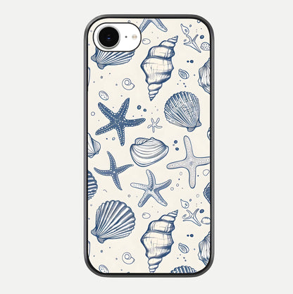 Blue Ocean Outline Glass Case For iPhone 16e by Custom World