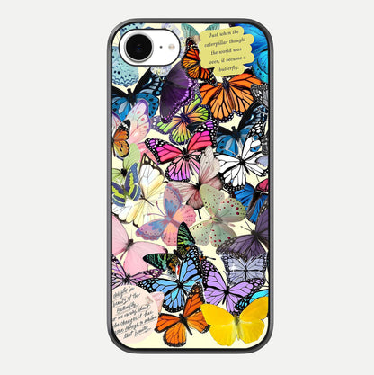 Butterflies Petal Dream Glass Case For iPhone 16e by Custom World