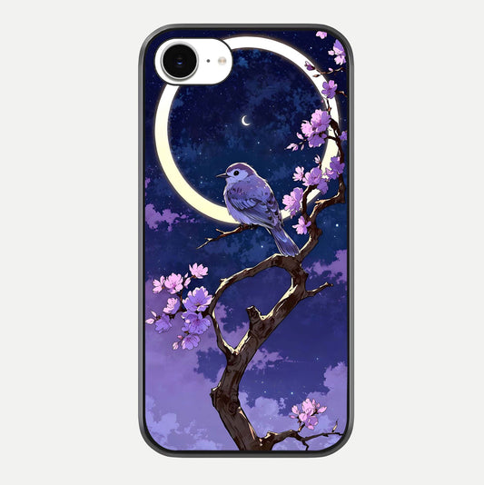 Celestial Bird Blossom Glass Case For iPhone 16e by Custom World