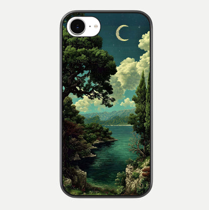 Celestial Lake Peace Glass Case For iPhone 16e by Custom World