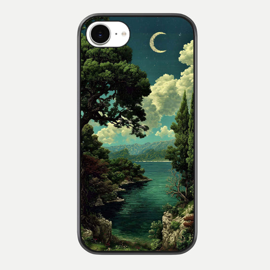 Celestial Lake Peace Glass Case For iPhone 16e by Custom World