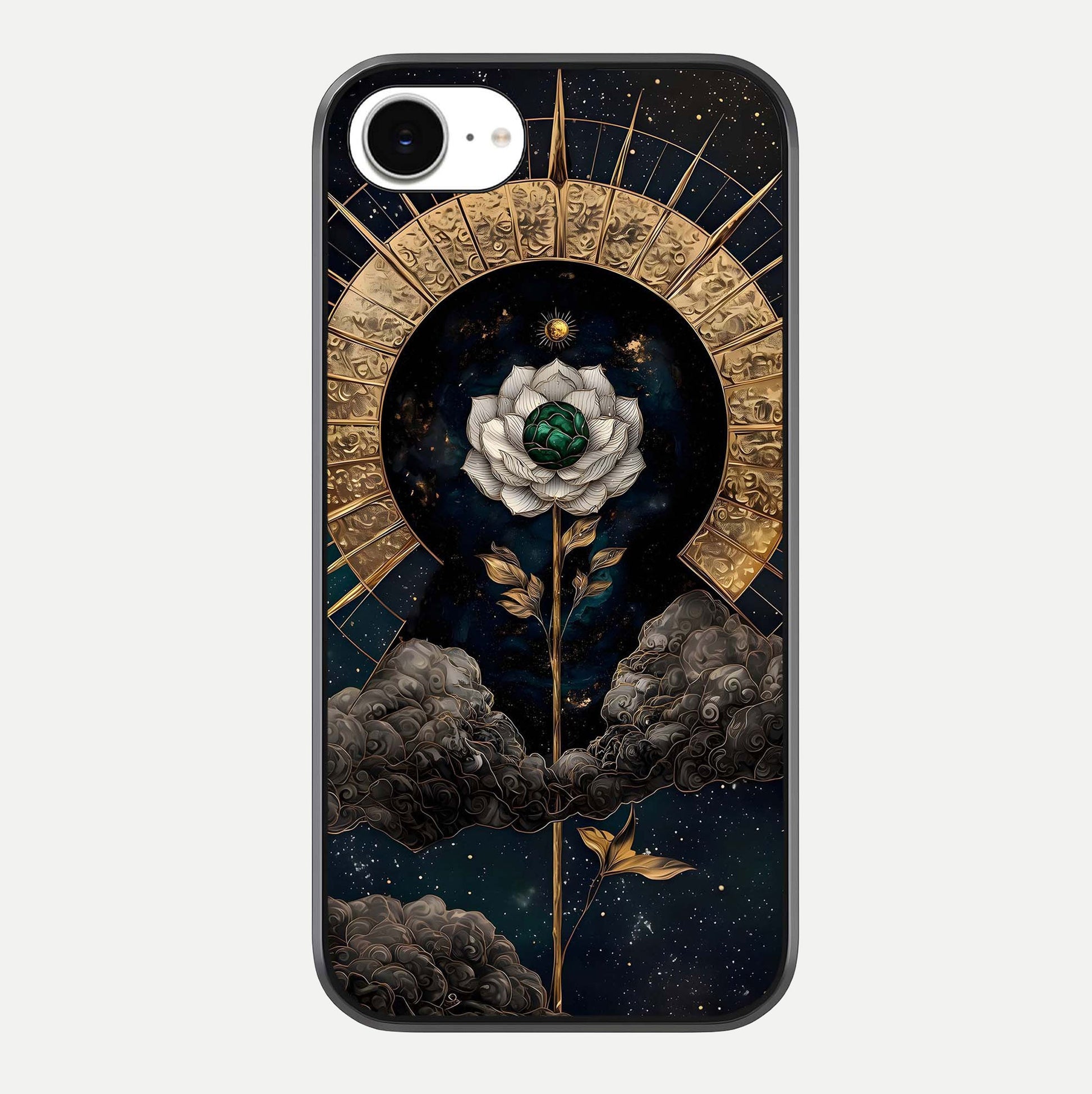 Celestial Lotus Morang Glass Case For iPhone 16e by Custom World