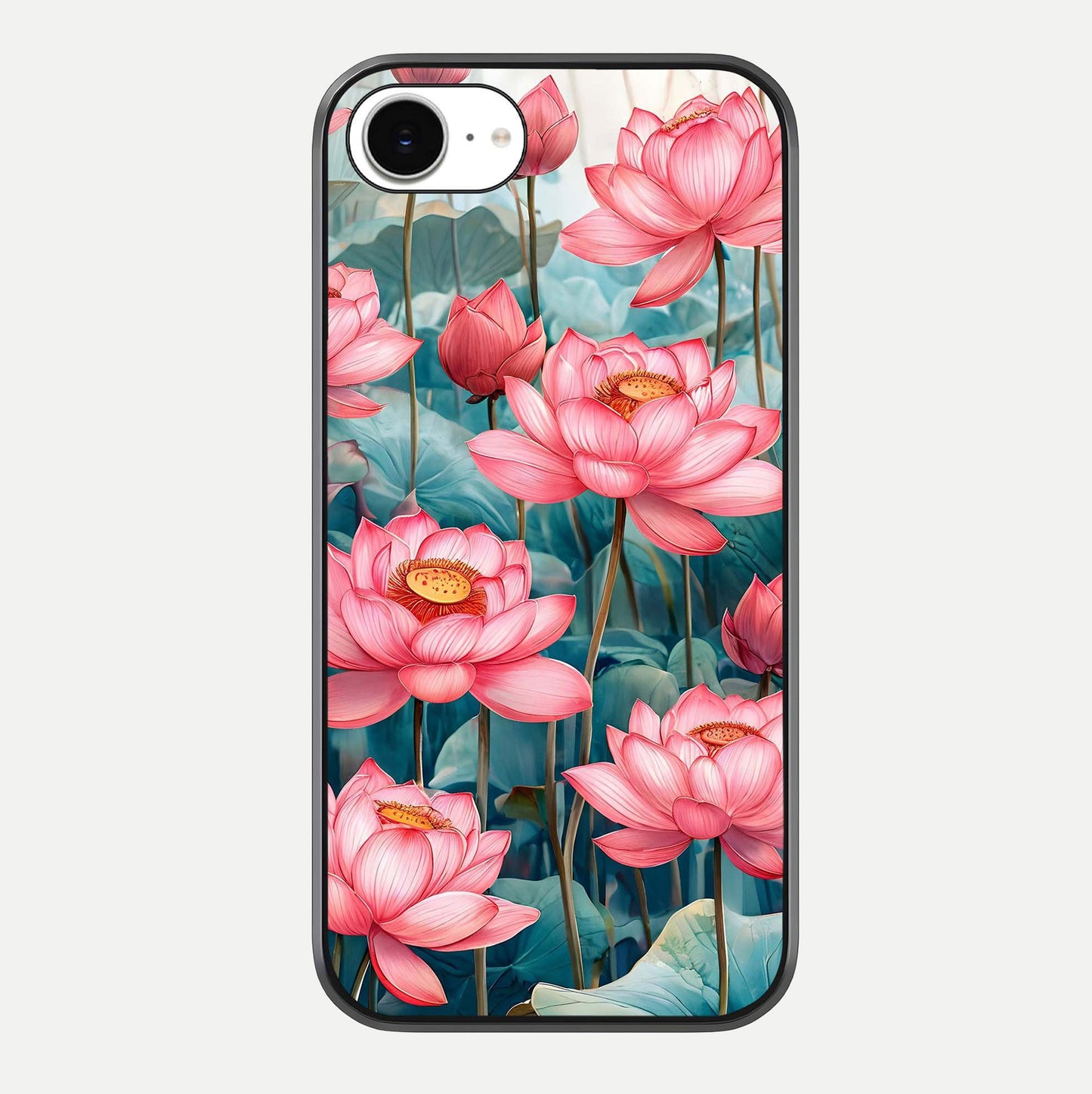 Celestial Pink Lotus Glass Case For iPhone 16e by Custom World