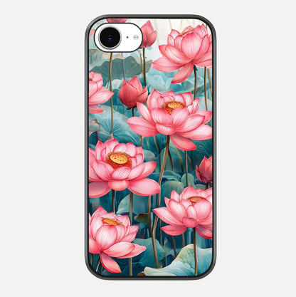 Celestial Pink Lotus Glass Case For iPhone 16e by Custom World