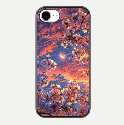 Celestial Sakura Sunset Glass Case For iPhone 16e by Custom World