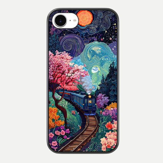 Celestial Train Journey Glass Case For iPhone 16e by Custom World