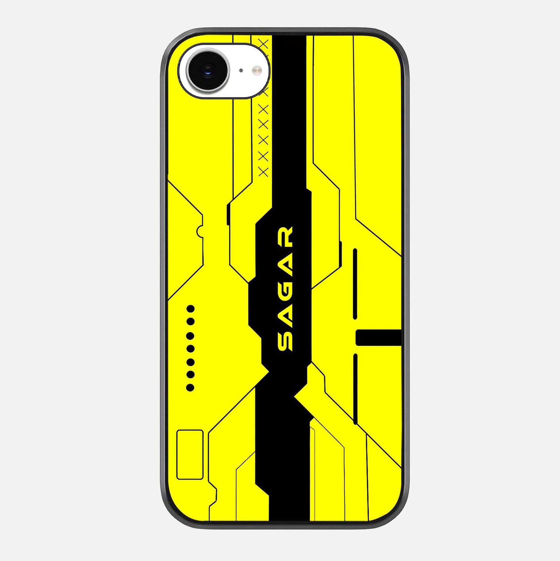 Circuit CYBERPUNK Custom Name Glass Case For iPhone 16e by Custom World
