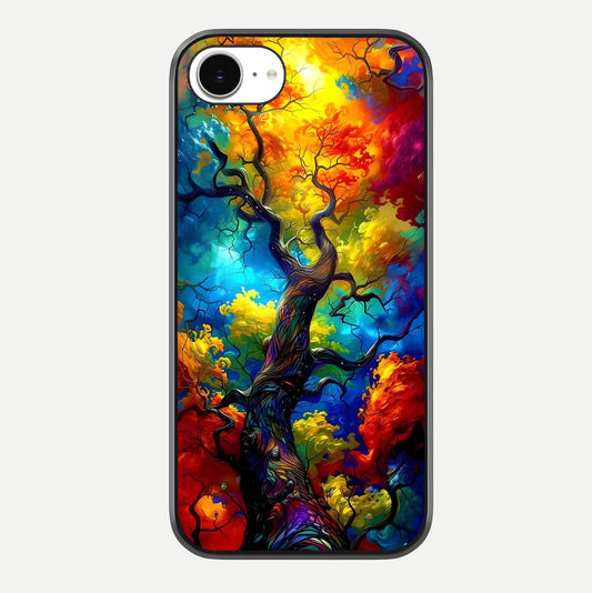 Colorful Tree Glass Case For iPhone 16e by Custom World