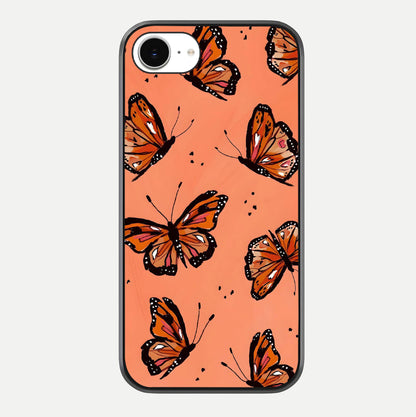 Coral Wing Butterfly Glass Case For iPhone 16e by Custom World