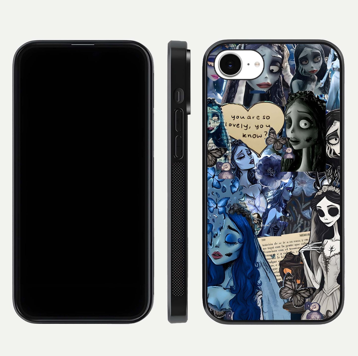 Corpse Bride Posters Glass Case for iPhone 16e dual-view layout displaying cinematic tones and HD finish