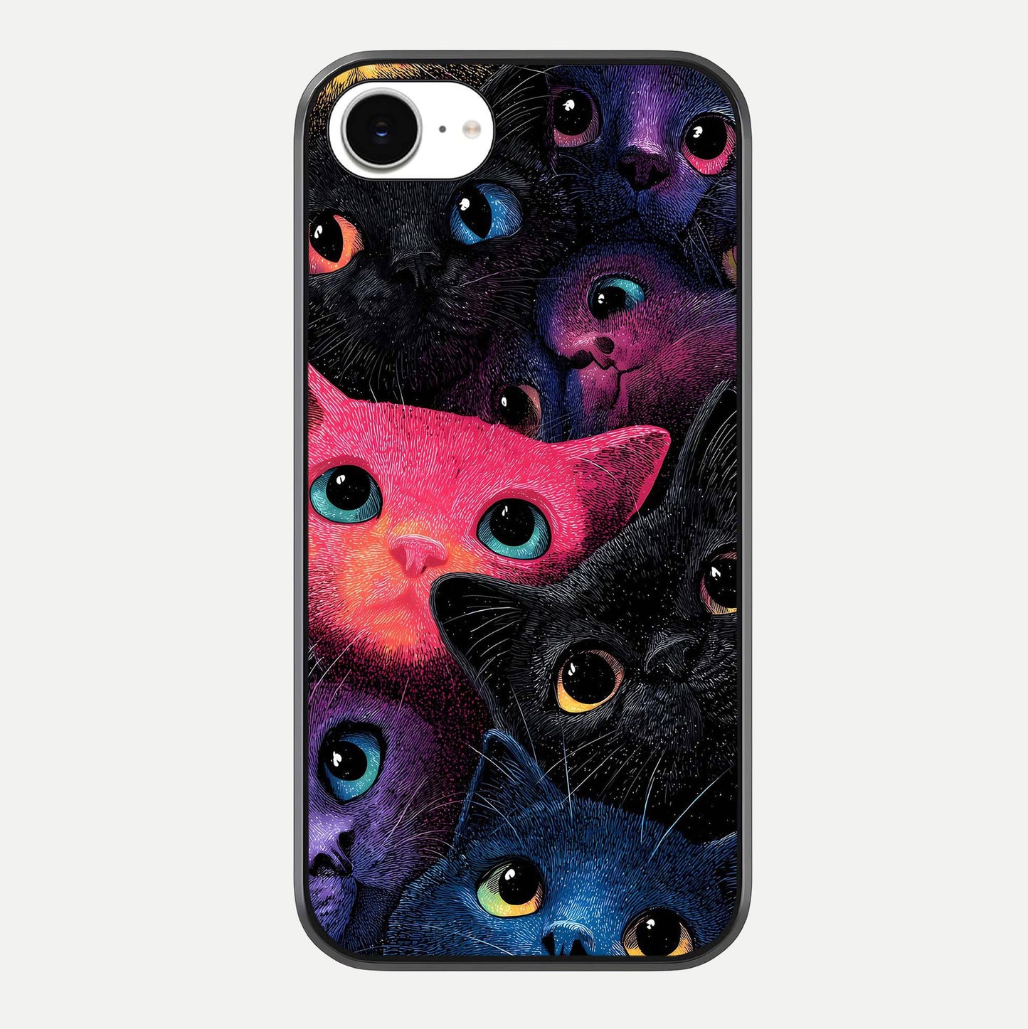 Cosmic Cats Dreams Glass Case For iPhone 16e by Custom World