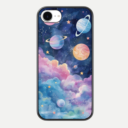 Cosmic Planet Dreams Glass Case For iPhone 16e by Custom World
