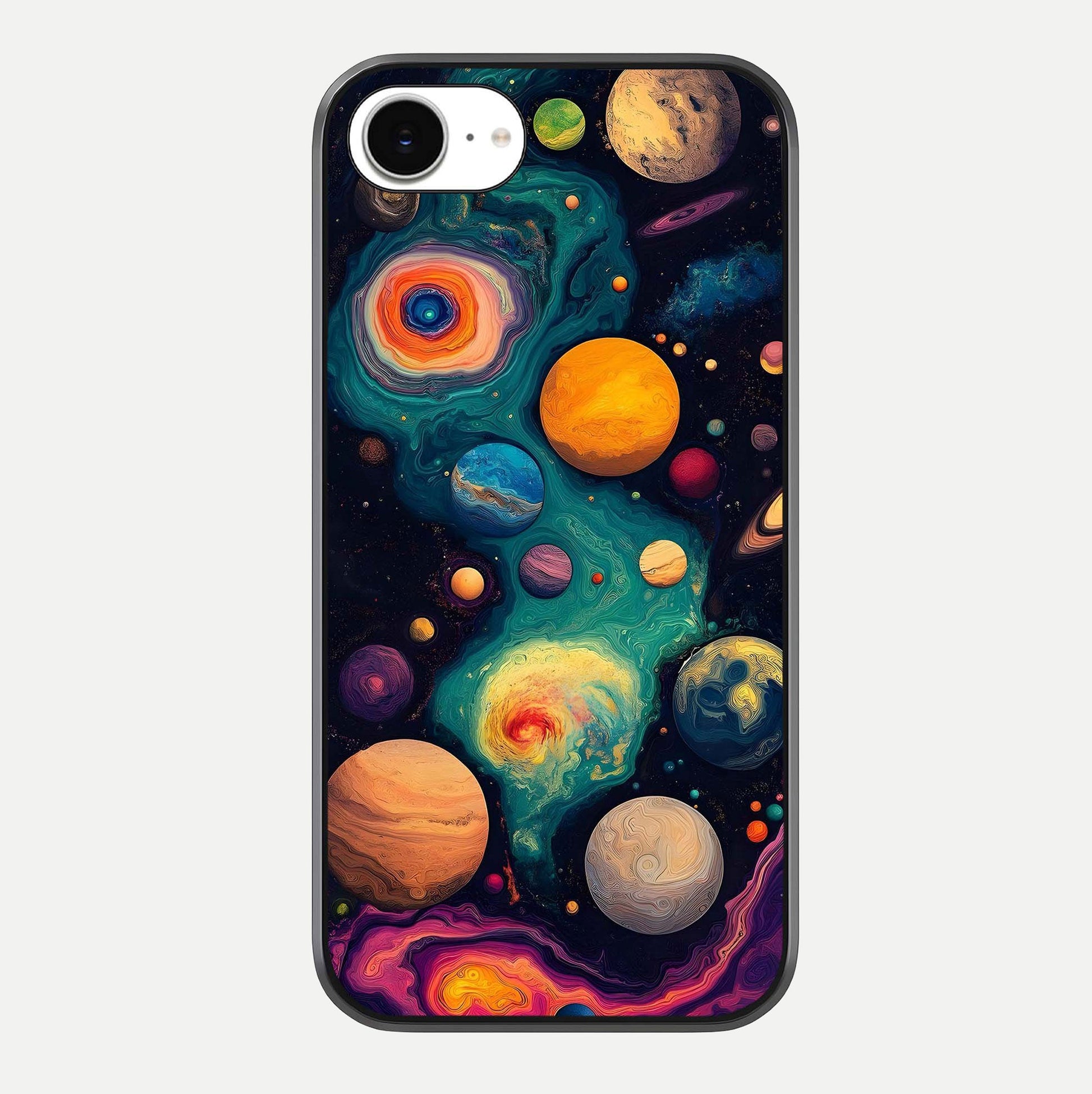Cosmic Planet Journey Glass Case For iPhone 16e by Custom World