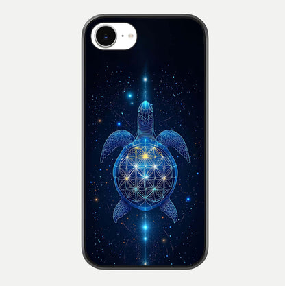 Crimson Blue Turtle Glass Case For iPhone 16e by Custom World