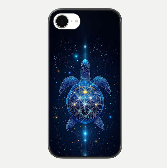 Crimson Blue Turtle Glass Case For iPhone 16e by Custom World