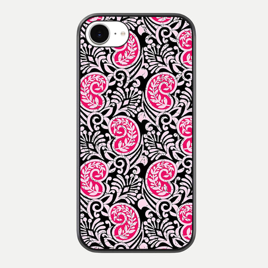 Crimson Paisley Charm Glass Case For iPhone 16e by Custom World