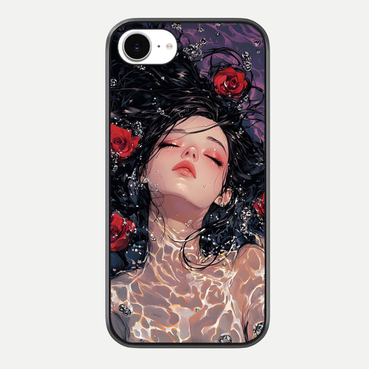 Crimson Rose Serenity Glass Case For iPhone 16e by Custom World