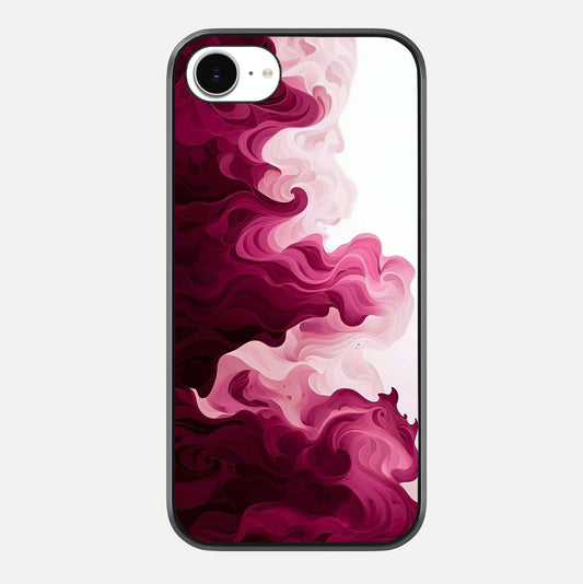 Crimson Wave Flow Glass Case For iPhone 16e by Custom World
