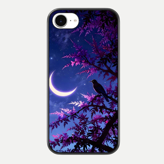 Crow & Moon Scenery Glass Case For iPhone 16e by Custom World