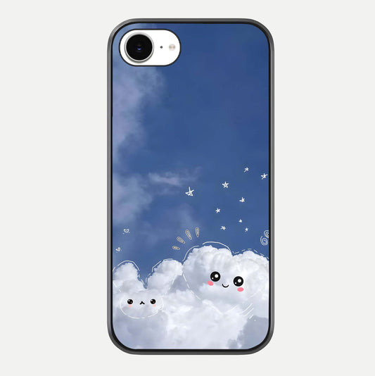 Cute Blossom Cloud Glass Case For iPhone 16e by Custom World