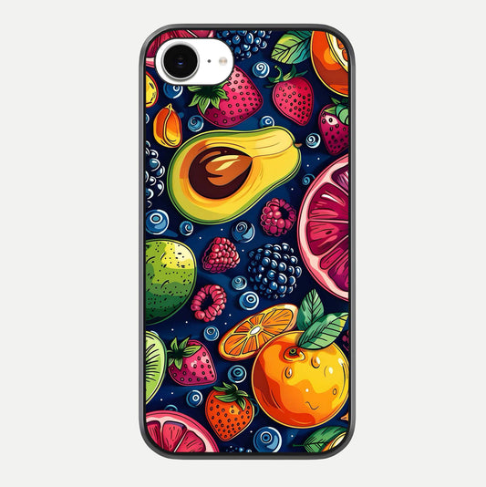 Cute Fruits Art Glass Case For iPhone 16e by Custom World