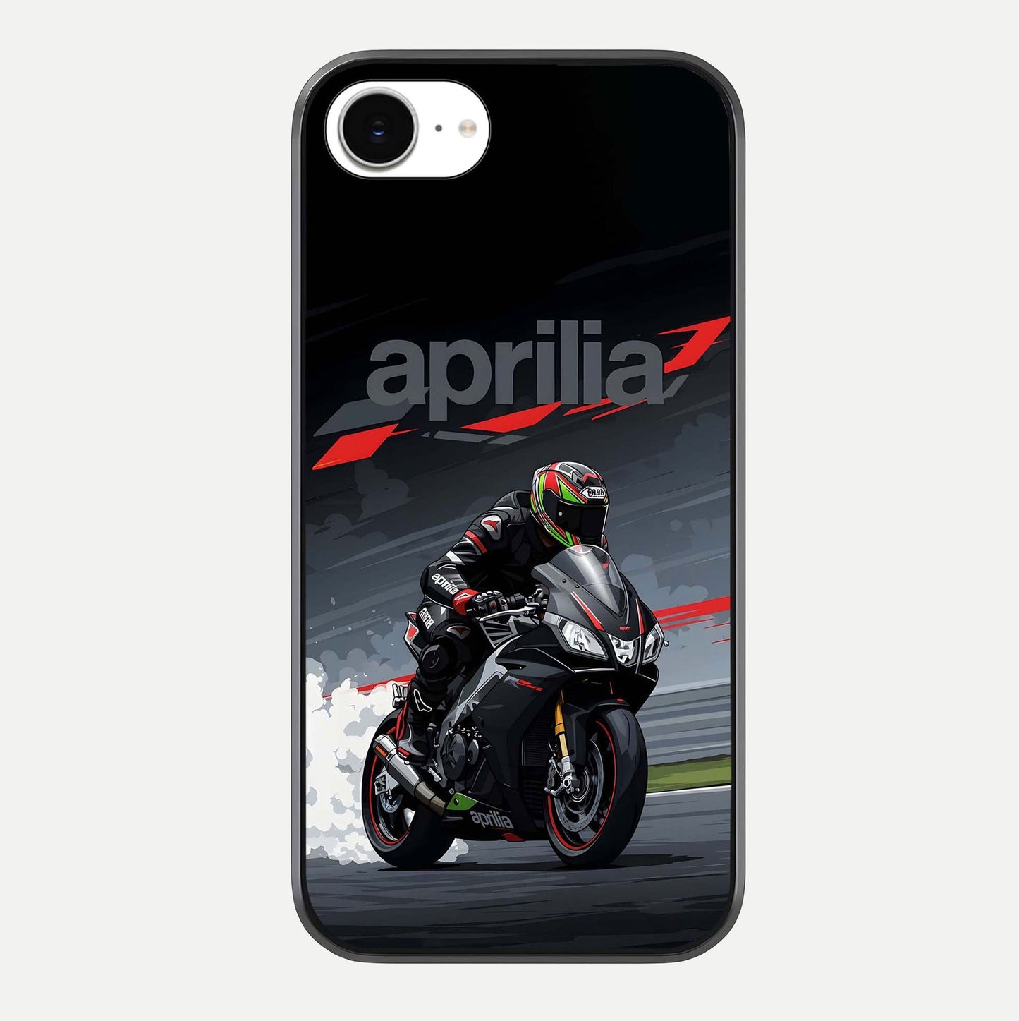 Dark Aprilla Glass Case For iPhone 16e by Custom World