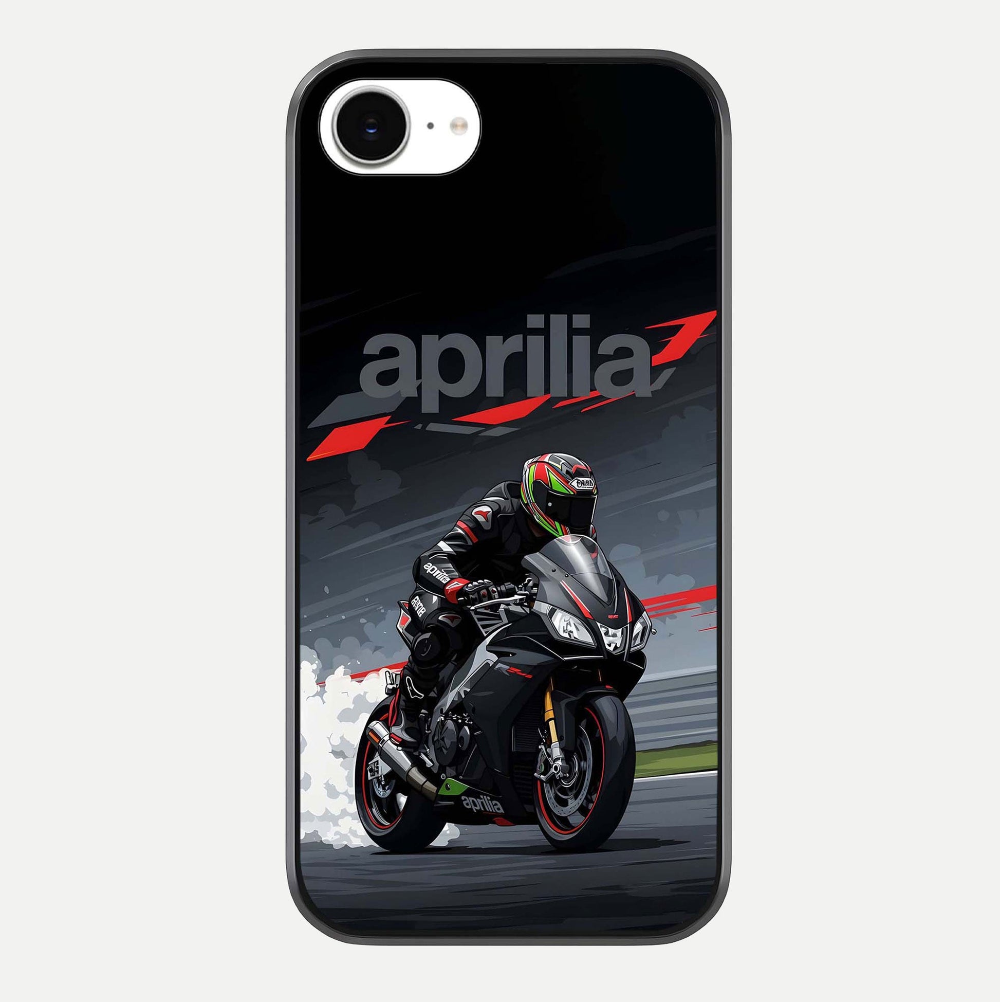 Dark Aprilla Glass Case For iPhone 16e by Custom World