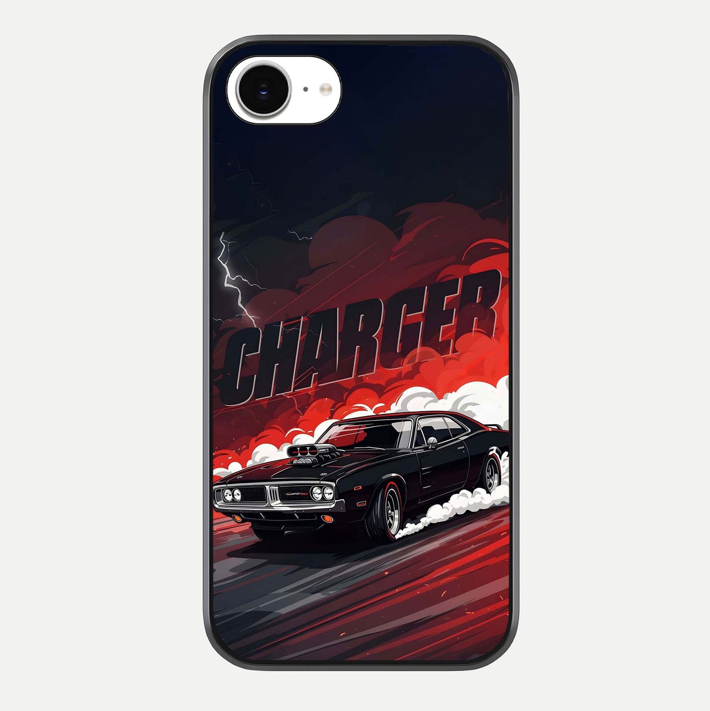 Dark Charger Fury Glass Case For iPhone 16e by Custom World