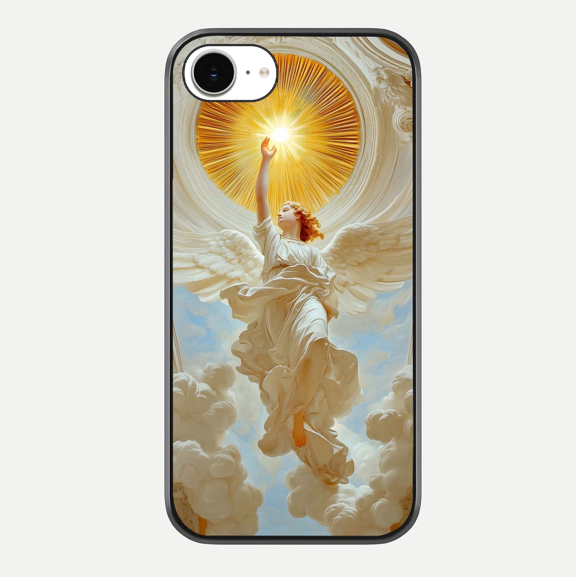 Divine Light Angel Glass Case For iPhone 16e by Custom World
