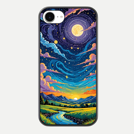 Dreamy Night Landscape Glass Case For iPhone 16e by Custom World