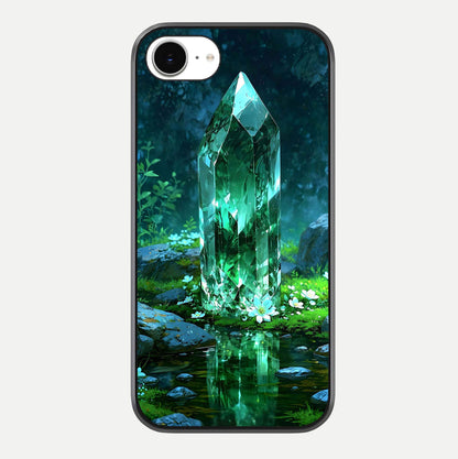 Emerald Light Crystal Glass Case For iPhone 16e by Custom World