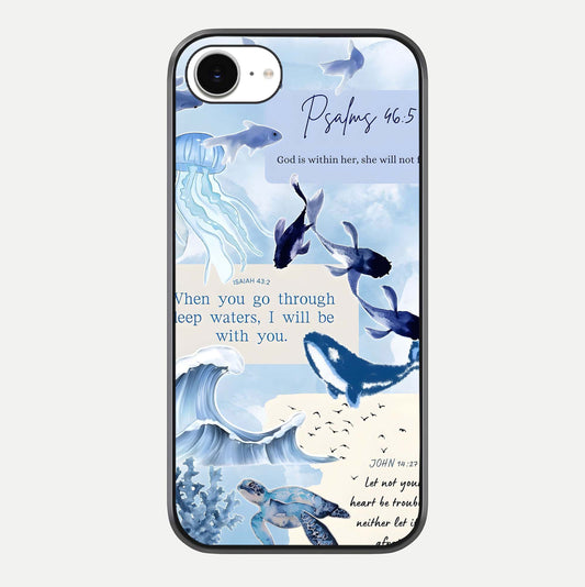Faithful Ocean Promise Glass Case For iPhone 16e by Custom World