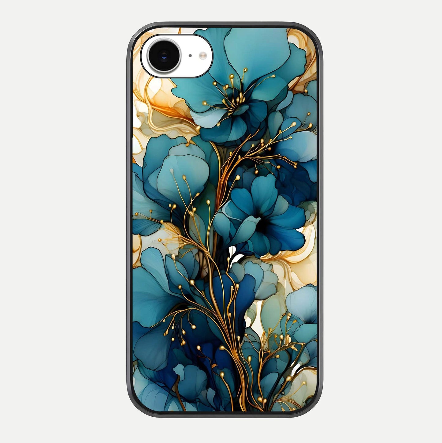 Golden Bloom Symphony Glass Case For iPhone 16e by Custom World