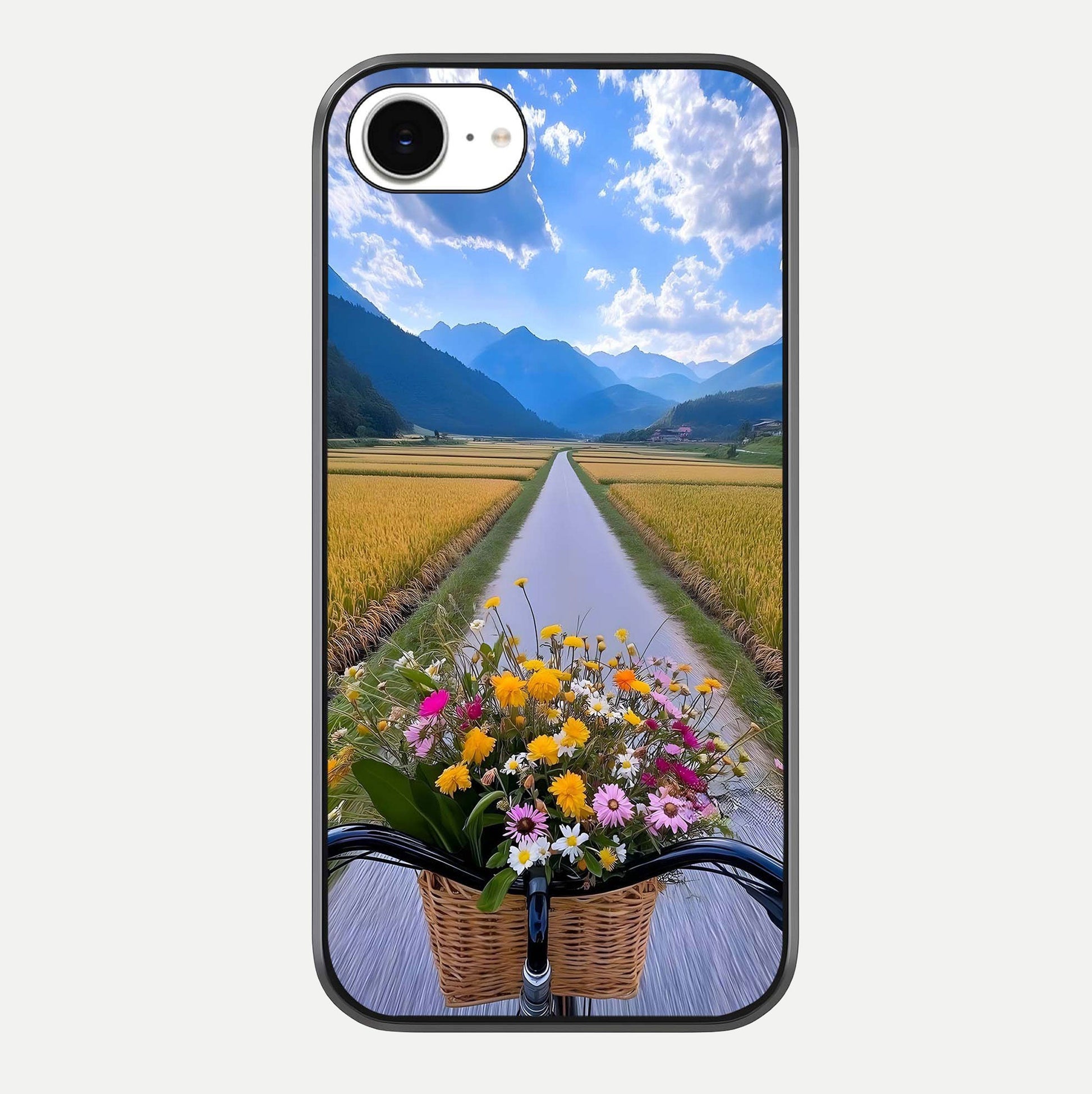 Golden Field Journey Glass Case For iPhone 16e by Custom World