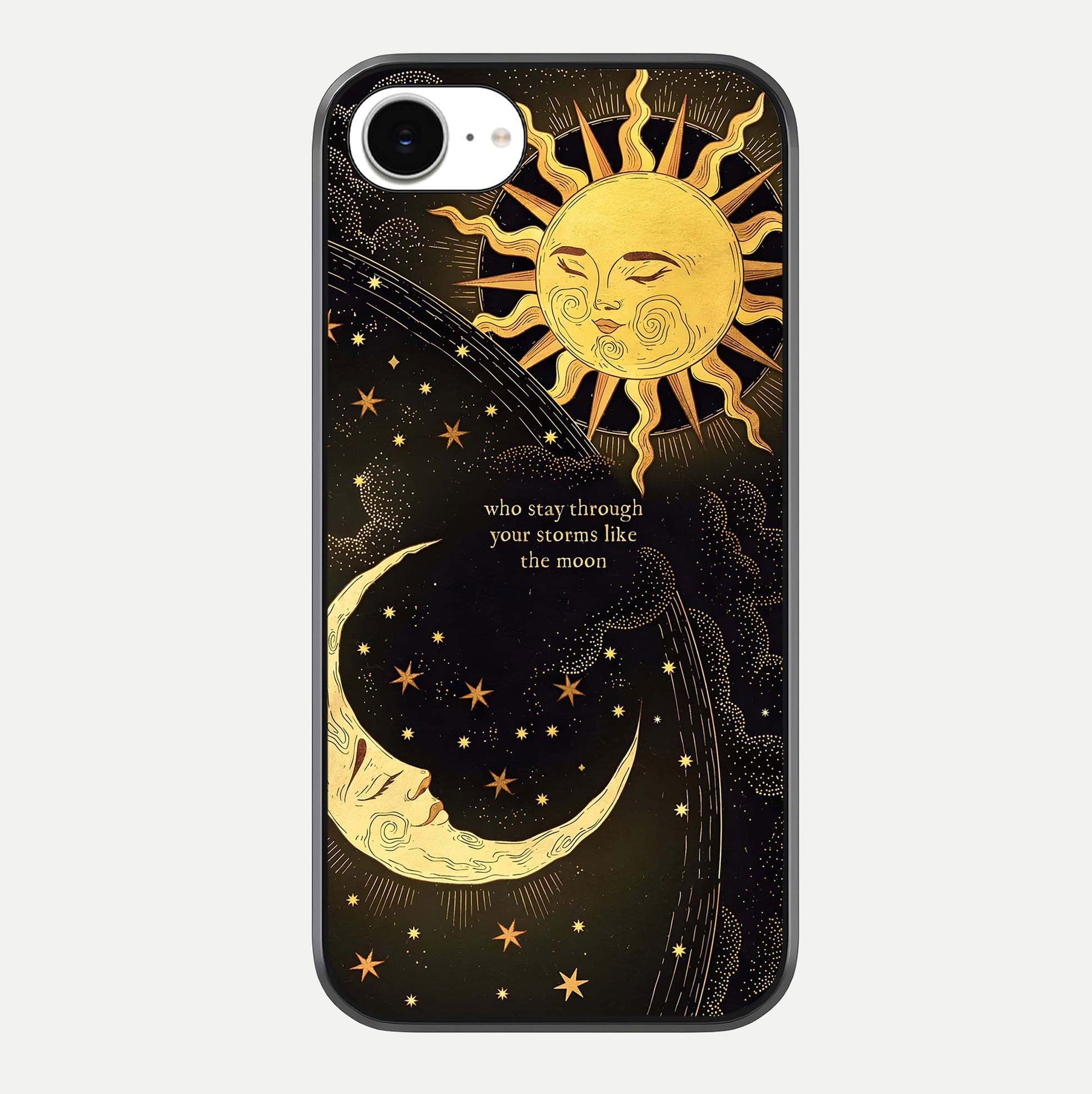 Golden Lunar Love Glass Case For iPhone 16e by Custom World
