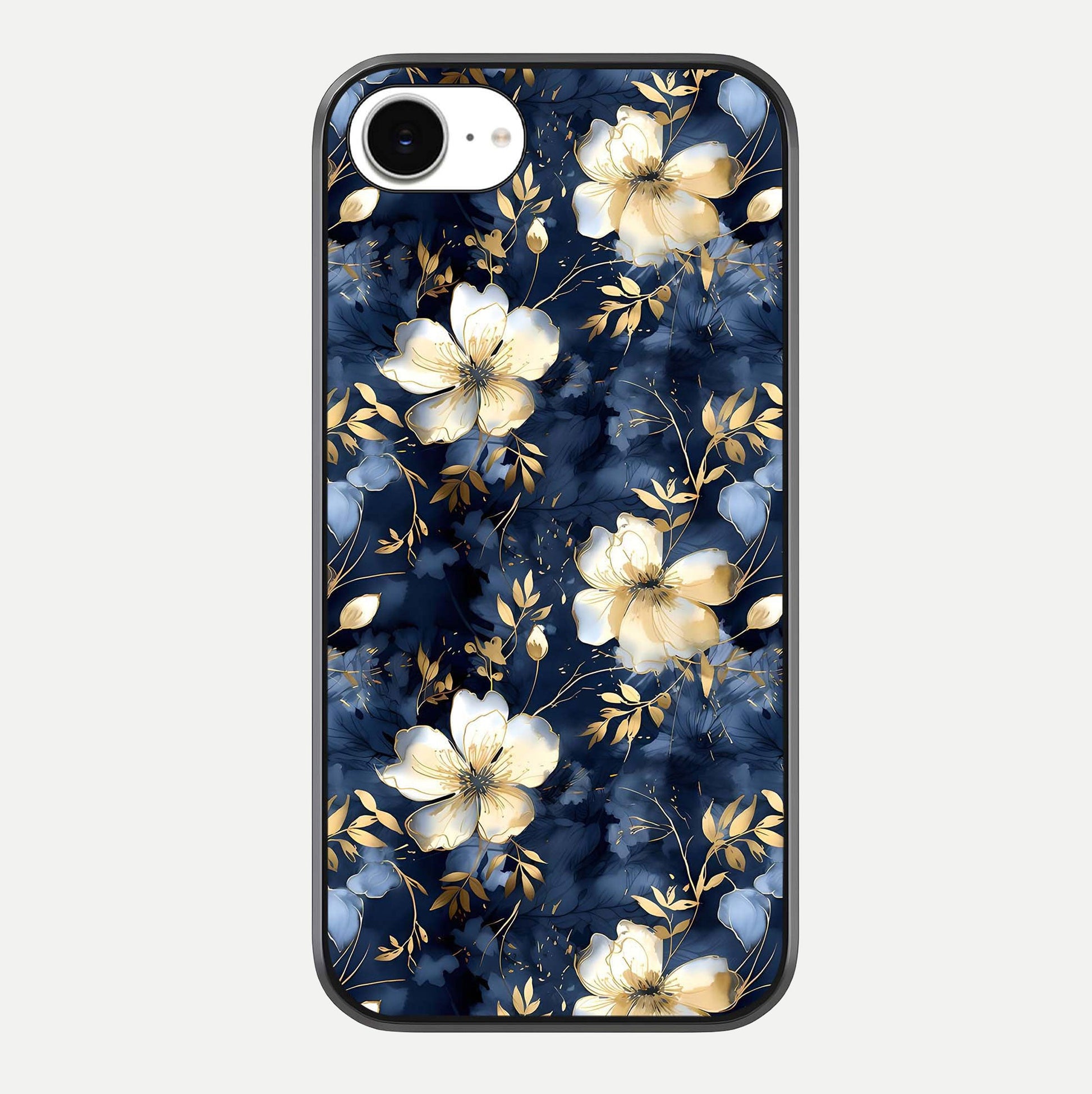 Golden Midnight Bloom Glass Case For iPhone 16e by Custom World