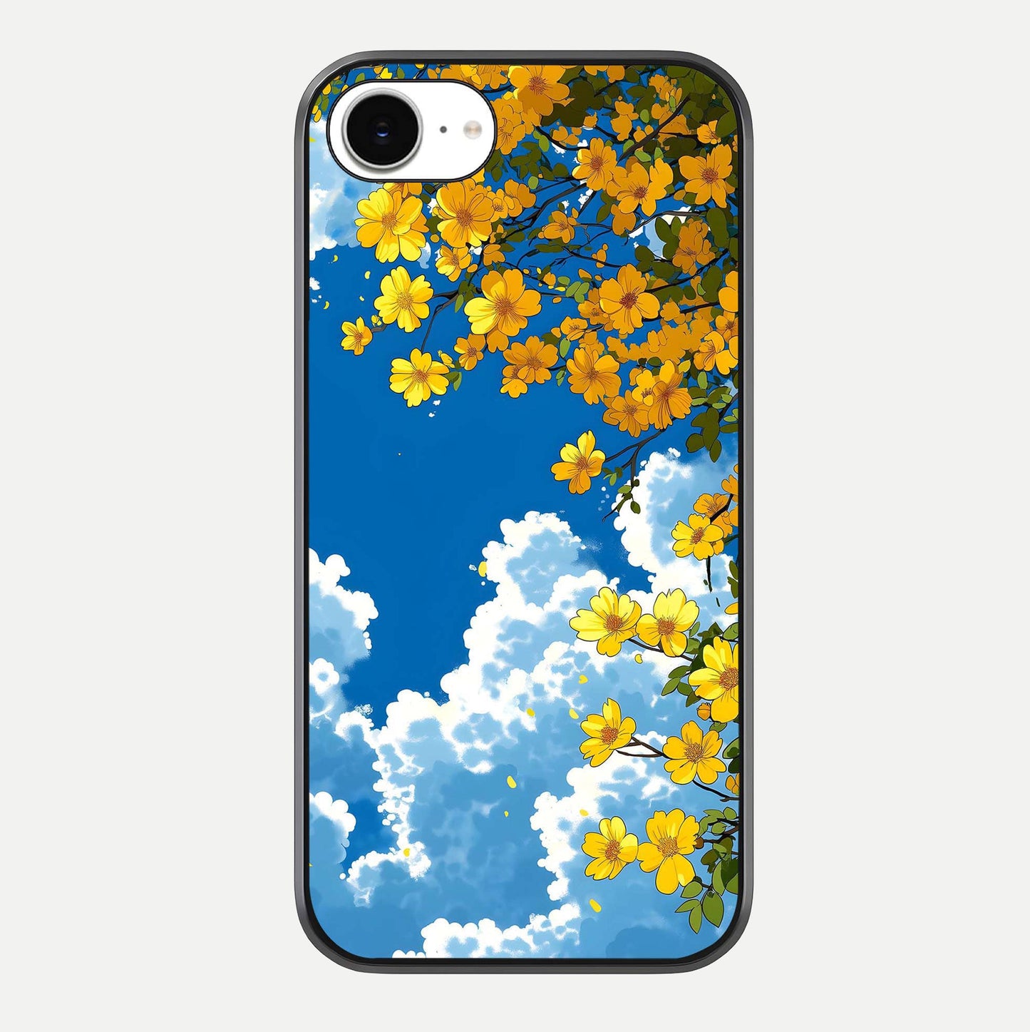 Golden Petal Sky Glass Case For iPhone 16e by Custom World