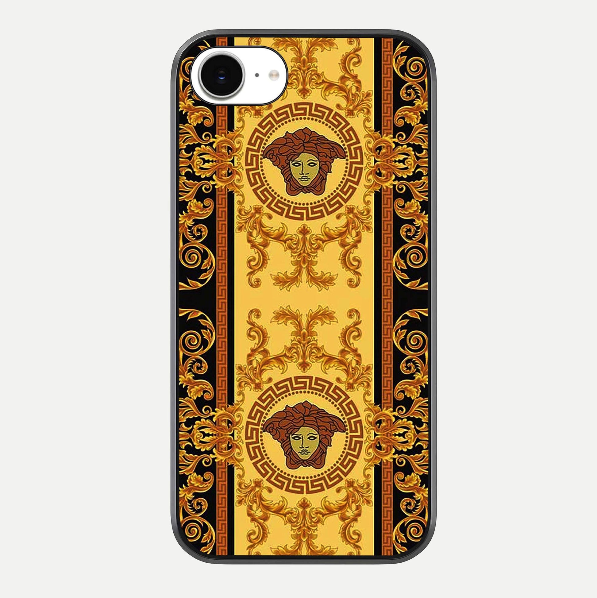 Golden Royal Heritage Glass Case For iPhone 16e by Custom World