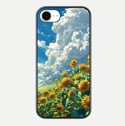 Golden Sun Glory Glass Case For iPhone 16e by Custom World