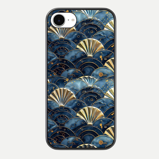 Golden Wave Luxe Glass Case For iPhone 16e by Custom World